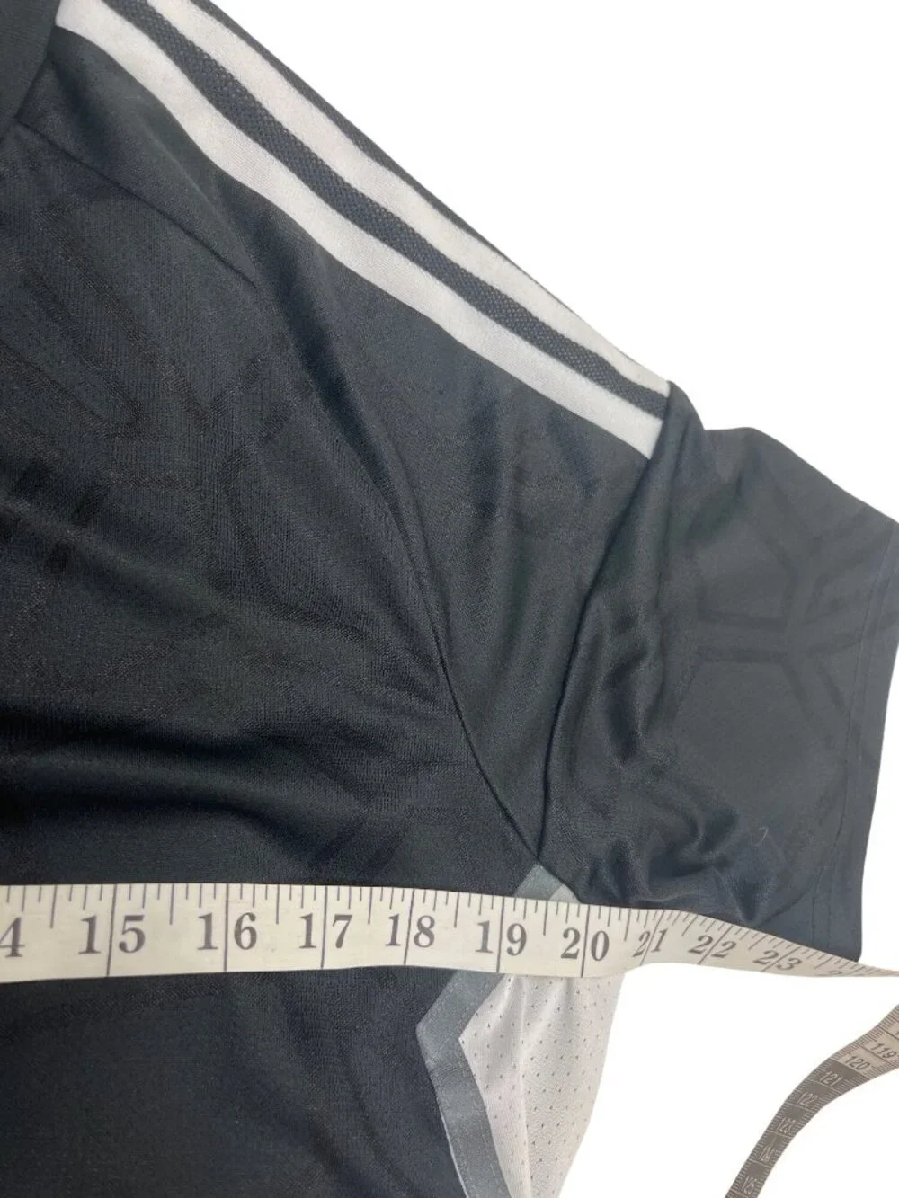 Adidas Aeroready Black White Striped Soccer Jersey Shirt Mens Large 13d